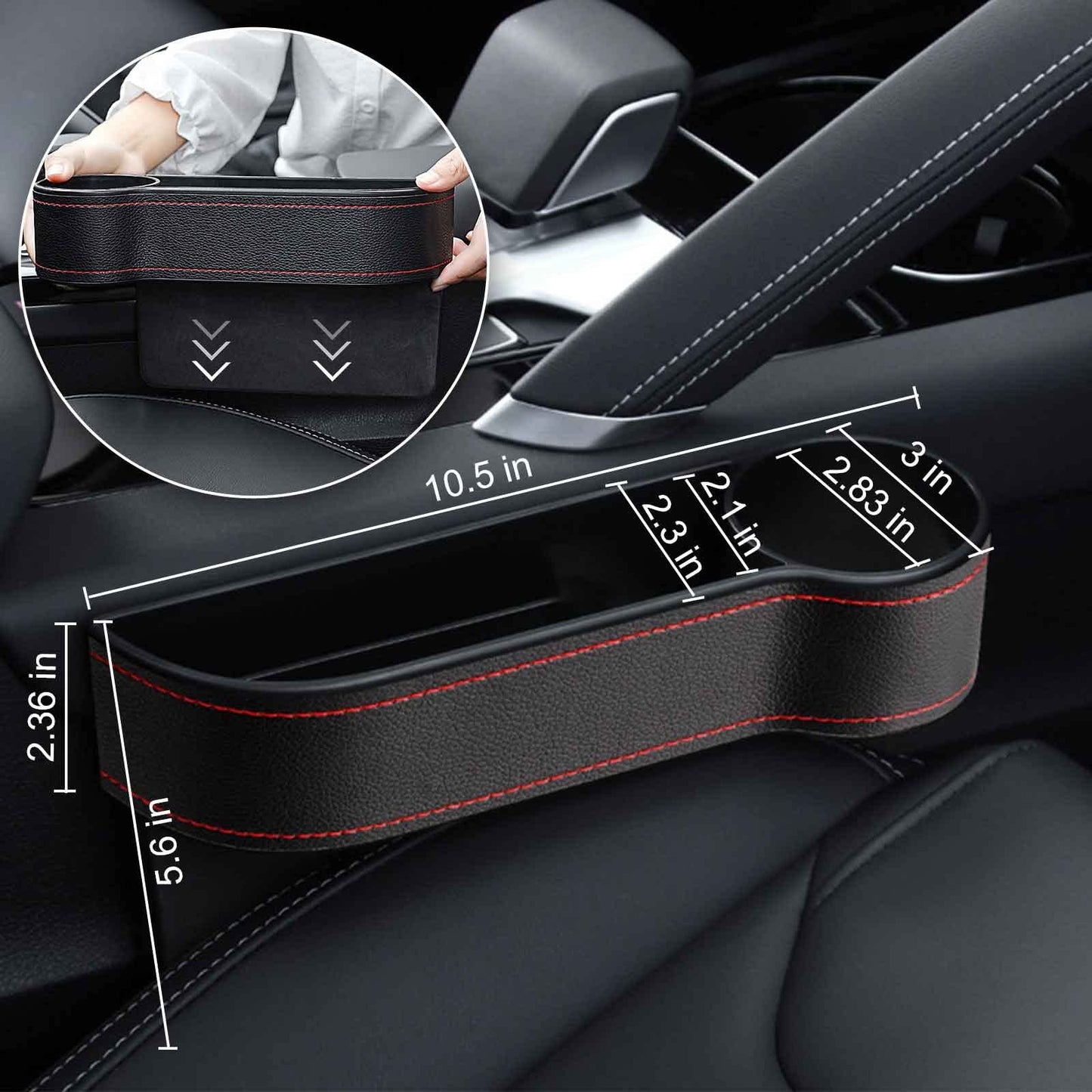Car Seat Gap Filler, 2 Pack Multifunctiona