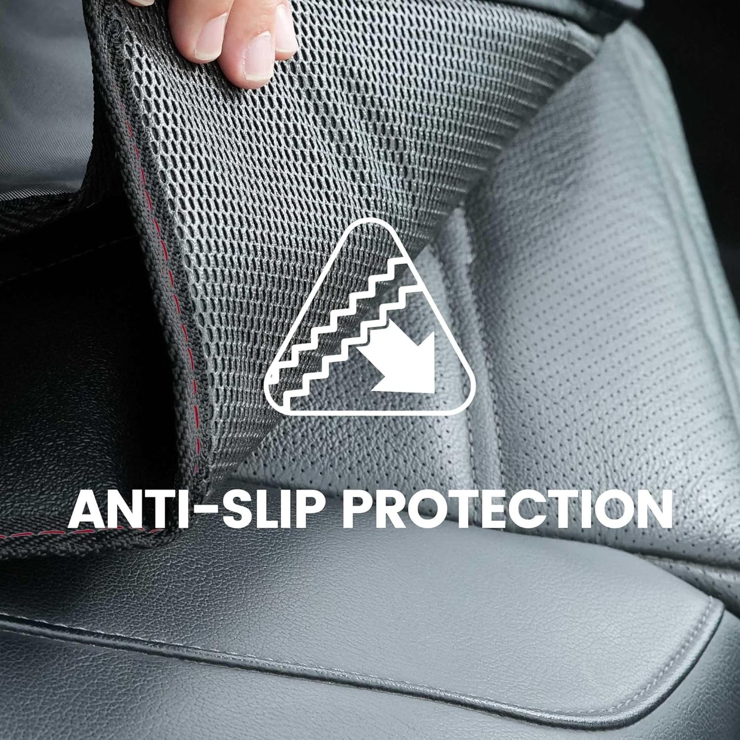 Car Seat Protector for Child Car Seat with Thick Padding, Waterproof Fabric and Storage Pockets, Child/Baby Carseat Padding Mat, Universal Fit for Vehicle Leather Upholstery