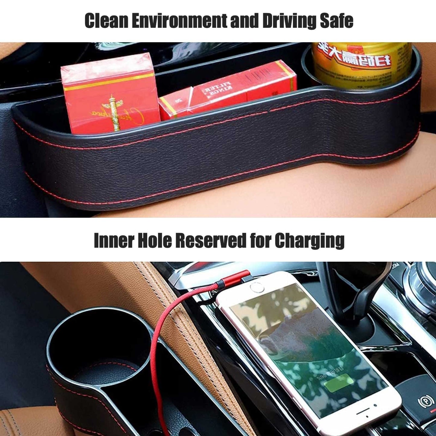 Car Seat Gap Filler, 2 Pack Multifunctiona