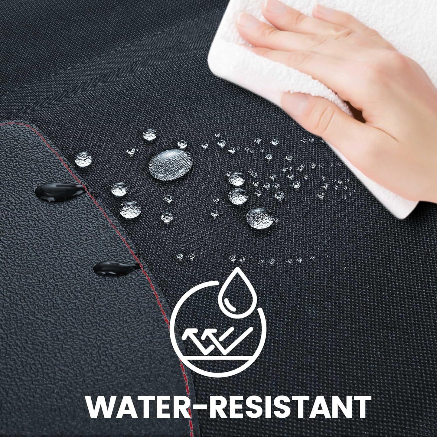 Car Seat Protector for Child Car Seat with Thick Padding, Waterproof Fabric and Storage Pockets, Child/Baby Carseat Padding Mat, Universal Fit for Vehicle Leather Upholstery